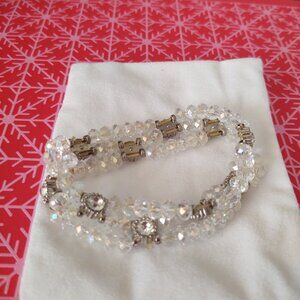 Stretch bracelet, vintage look, with crystal like beads